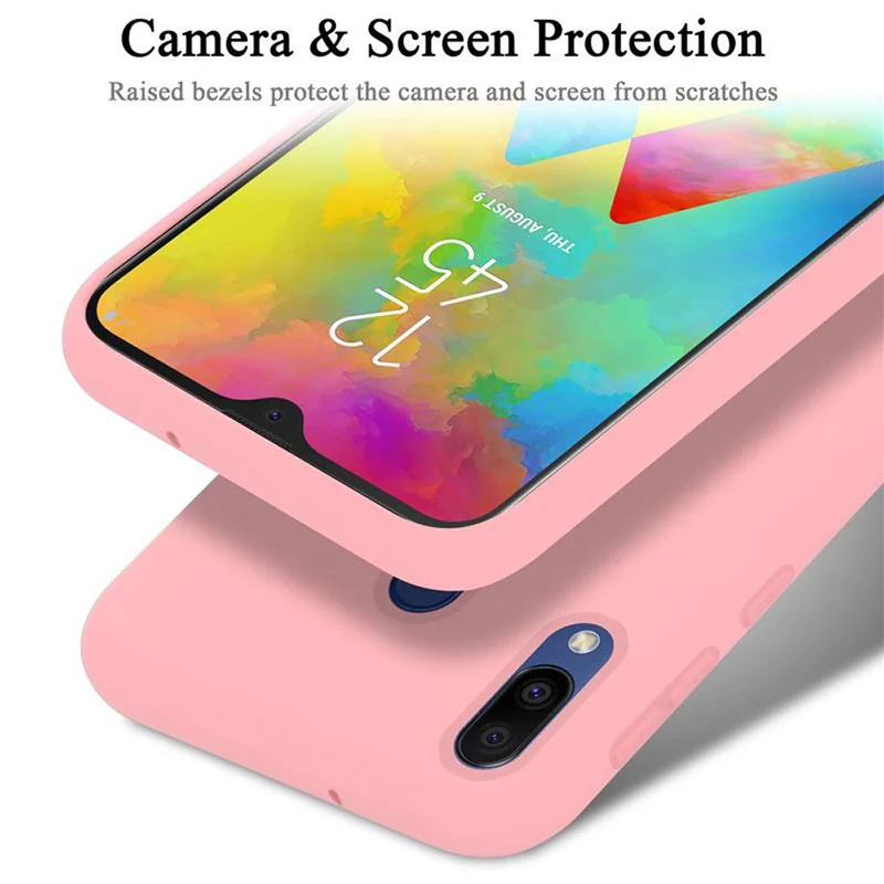 Cadorabo Hülle kompatibel mit Samsung Galaxy M20 Schutzhülle aus flexiblem TPU Silikon
