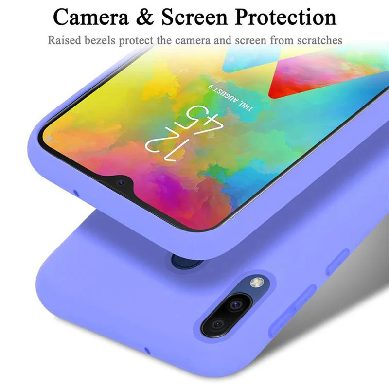 Cadorabo Hülle kompatibel mit Samsung Galaxy M20 Schutzhülle aus flexiblem TPU Silikon