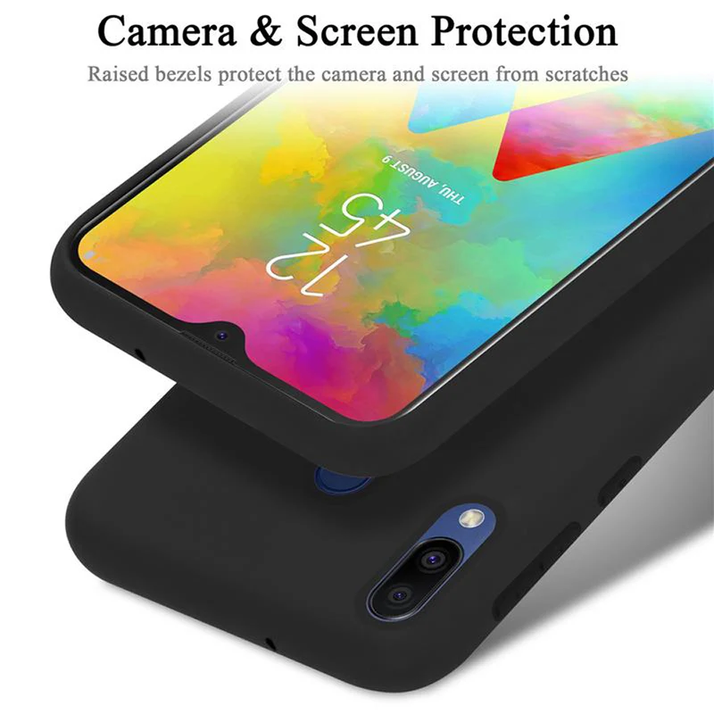 Cadorabo Hülle kompatibel mit Samsung Galaxy M20 Schutzhülle aus flexiblem TPU Silikon