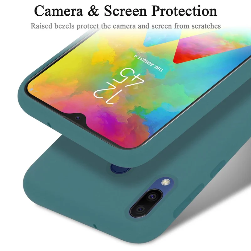 Cadorabo Hülle kompatibel mit Samsung Galaxy M20 Schutzhülle aus flexiblem TPU Silikon