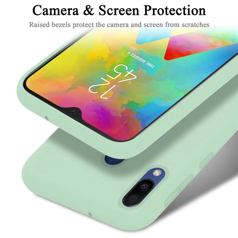 Cadorabo Hülle kompatibel mit Samsung Galaxy M20 Schutzhülle aus flexiblem TPU Silikon