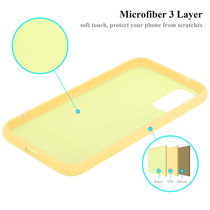 Cadorabo Hülle kompatibel mit Samsung Galaxy S20 Schutzhülle aus flexiblem TPU Silikon