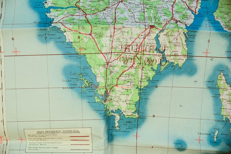 Militärische topografische Karte der US-Armee von 1943