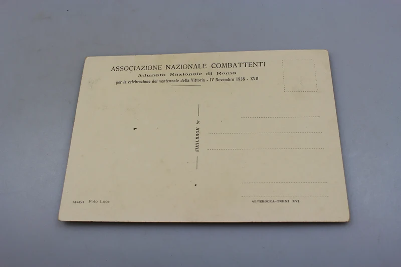 ANC-Postkarte mit Darstellung des Duce Benito Mussolini