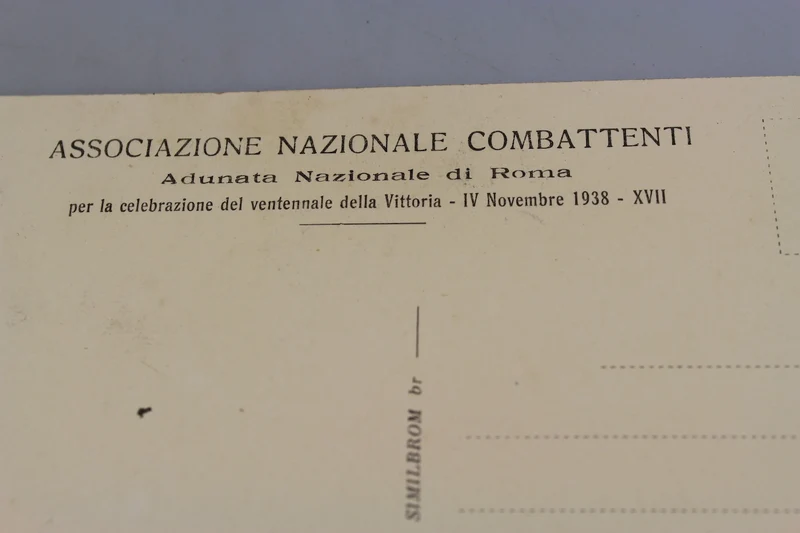 ANC-Postkarte mit Darstellung des Duce Benito Mussolini