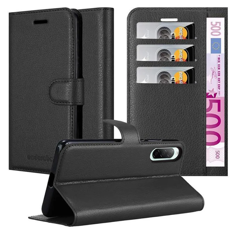 Cadorabo Hülle kompatibel mit Sony Xperia 10 II Schutzhülle mit Magnetverschluss, Standfunktion und Kartenfach