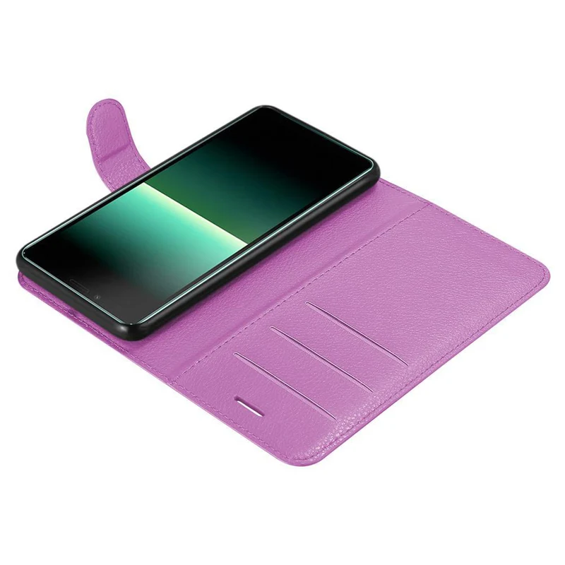 Cadorabo Hülle kompatibel mit Sony Xperia 10 II Schutzhülle mit Magnetverschluss, Standfunktion und Kartenfach