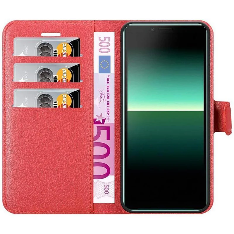 Cadorabo Hülle kompatibel mit Sony Xperia 10 II Schutzhülle mit Magnetverschluss, Standfunktion und Kartenfach