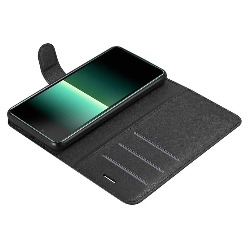 Cadorabo Hülle kompatibel mit Sony Xperia 10 II Schutzhülle mit Magnetverschluss, Standfunktion und Kartenfach