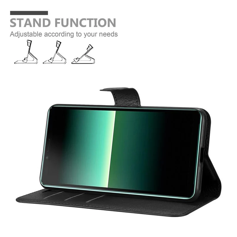 Cadorabo Hülle kompatibel mit Sony Xperia 10 II Schutzhülle mit Magnetverschluss, Standfunktion und Kartenfach