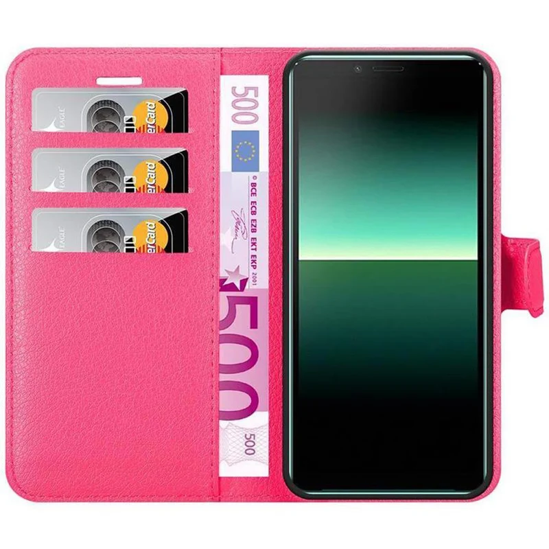 Cadorabo Hülle kompatibel mit Sony Xperia 10 II Schutzhülle mit Magnetverschluss, Standfunktion und Kartenfach