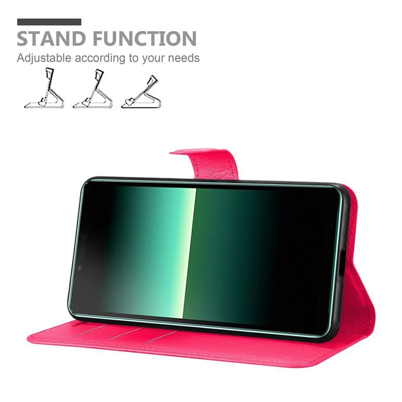 Cadorabo Hülle kompatibel mit Sony Xperia 10 II Schutzhülle mit Magnetverschluss, Standfunktion und Kartenfach