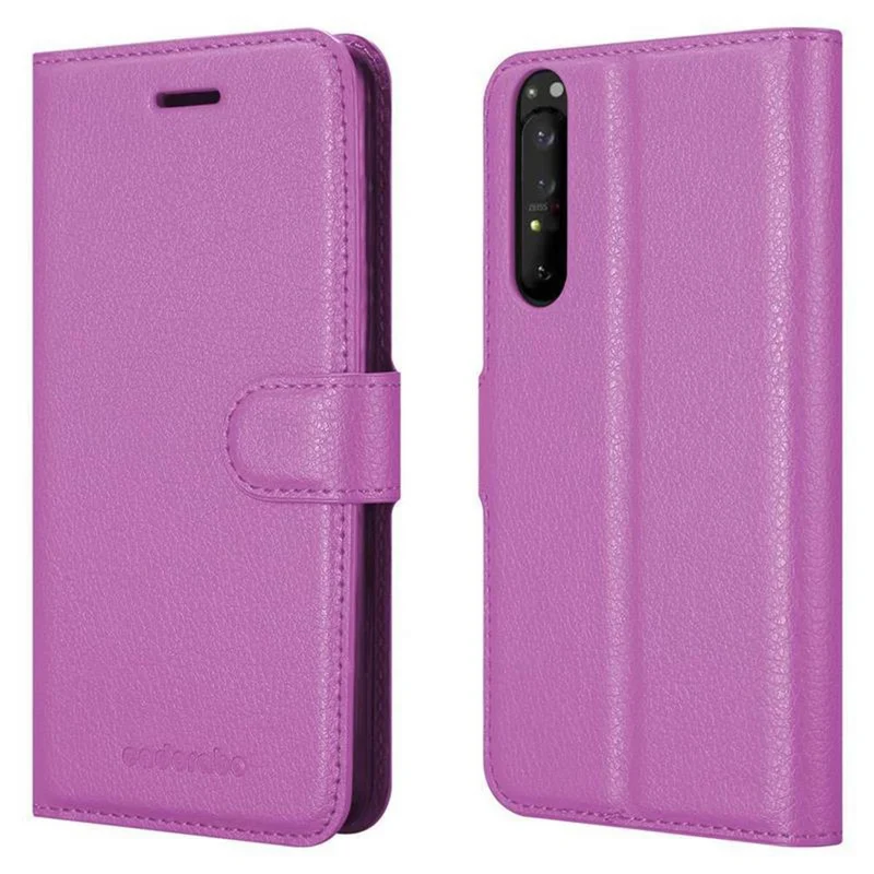 Cadorabo Hülle kompatibel mit Sony Xperia 1 II Schutzhülle mit Magnetverschluss, Standfunktion und Kartenfach