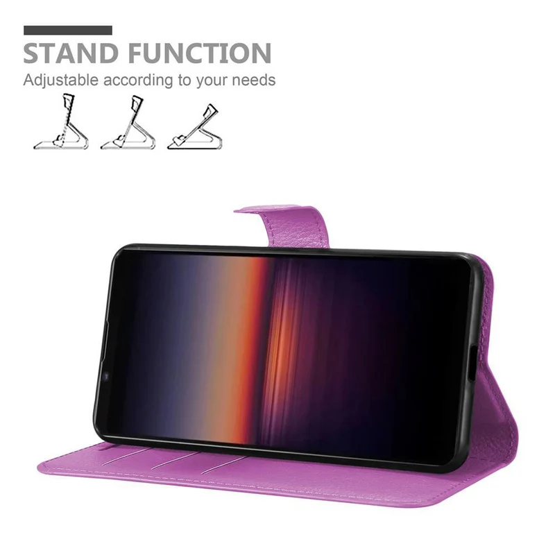 Cadorabo Hülle kompatibel mit Sony Xperia 1 II Schutzhülle mit Magnetverschluss, Standfunktion und Kartenfach