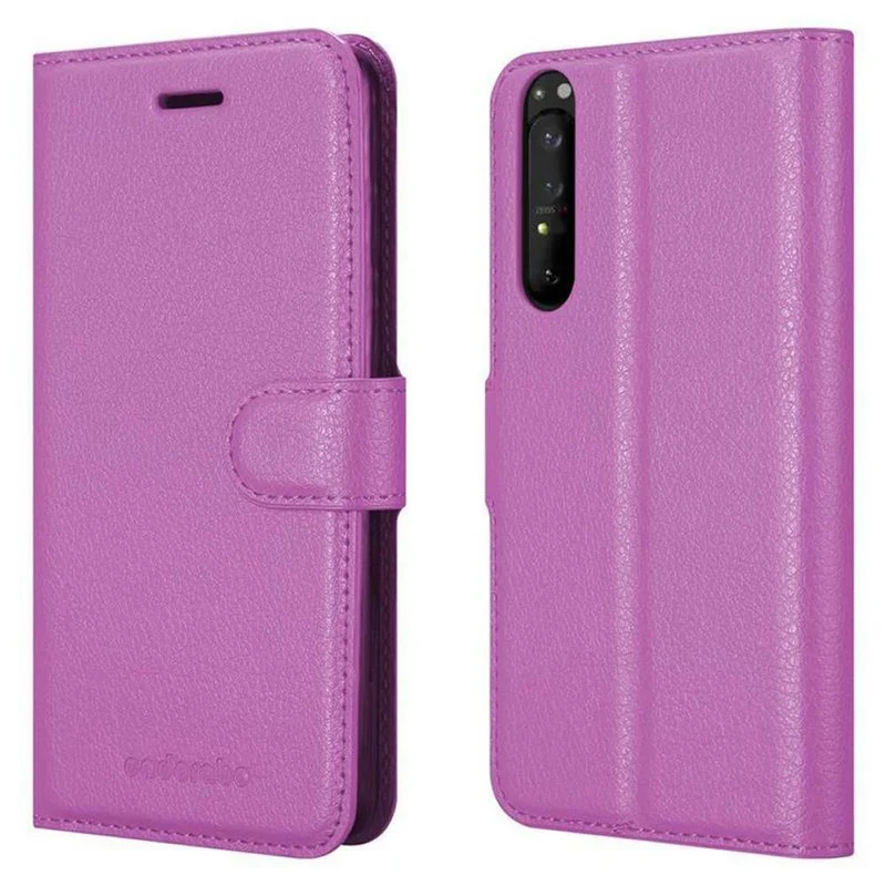 Cadorabo Hülle kompatibel mit Sony Xperia 1 II Schutzhülle mit Magnetverschluss, Standfunktion und Kartenfach