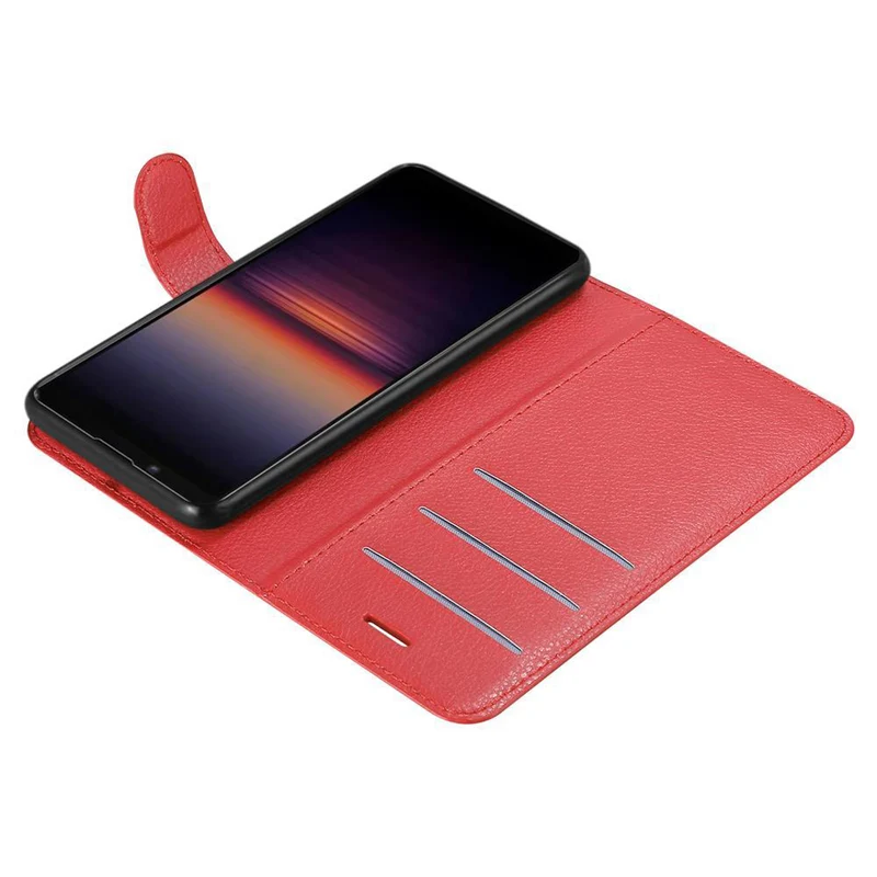 Cadorabo Hülle kompatibel mit Sony Xperia 1 II Schutzhülle mit Magnetverschluss, Standfunktion und Kartenfach