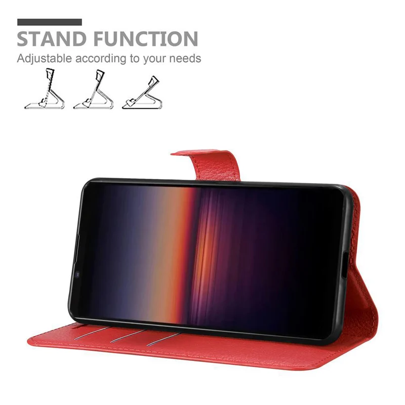Cadorabo Hülle kompatibel mit Sony Xperia 1 II Schutzhülle mit Magnetverschluss, Standfunktion und Kartenfach