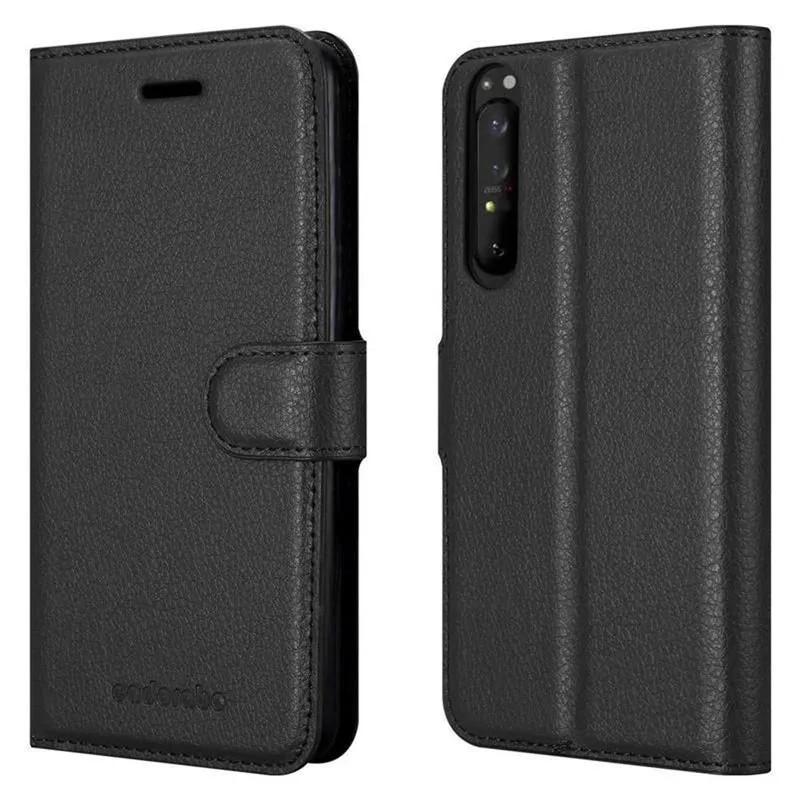 Cadorabo Hülle kompatibel mit Sony Xperia 1 II Schutzhülle mit Magnetverschluss, Standfunktion und Kartenfach