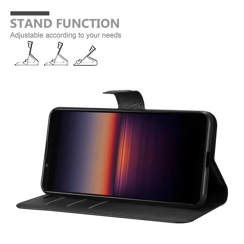 Cadorabo Hülle kompatibel mit Sony Xperia 1 II Schutzhülle mit Magnetverschluss, Standfunktion und Kartenfach