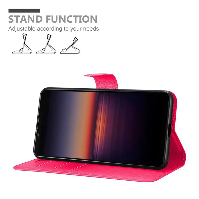 Cadorabo Hülle kompatibel mit Sony Xperia 1 II Schutzhülle mit Magnetverschluss, Standfunktion und Kartenfach