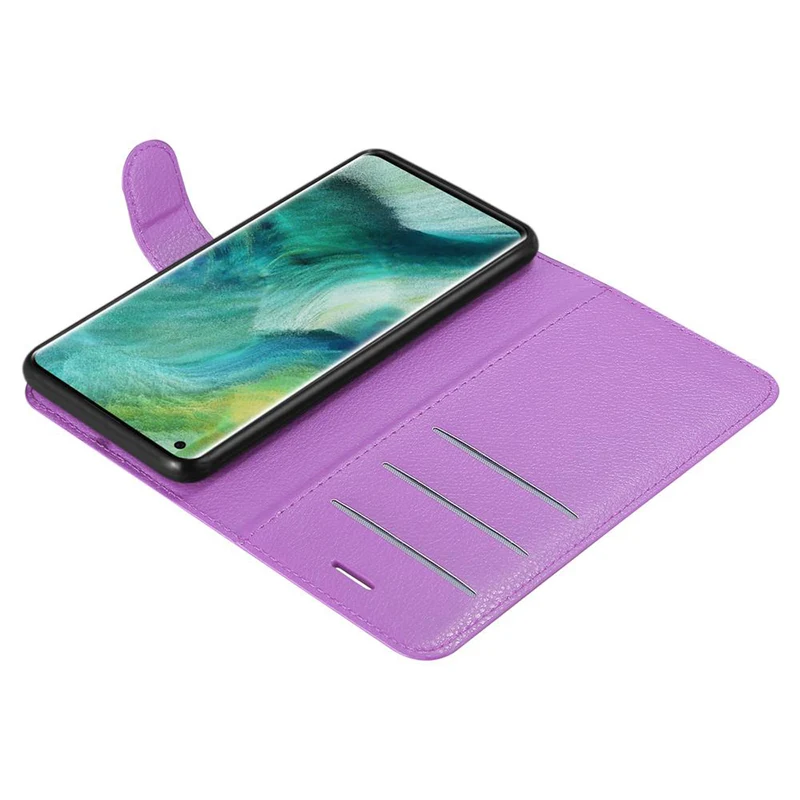 Cadorabo Hülle kompatibel mit Oppo FIND X2 PRO Schutzhülle mit Magnetverschluss, Standfunktion und Kartenfach
