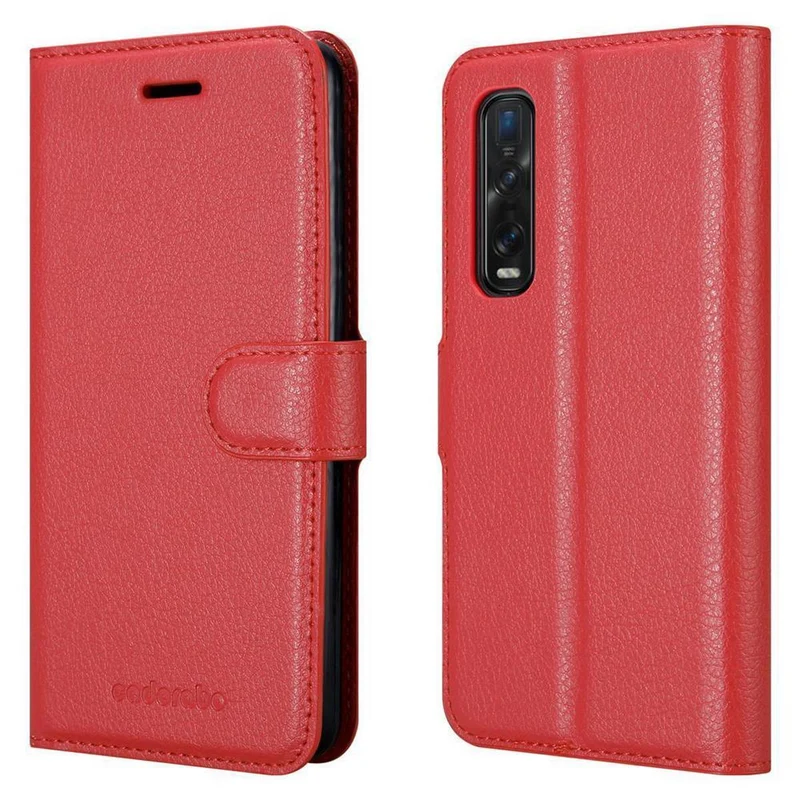 Cadorabo Hülle kompatibel mit Oppo FIND X2 PRO Schutzhülle mit Magnetverschluss, Standfunktion und Kartenfach