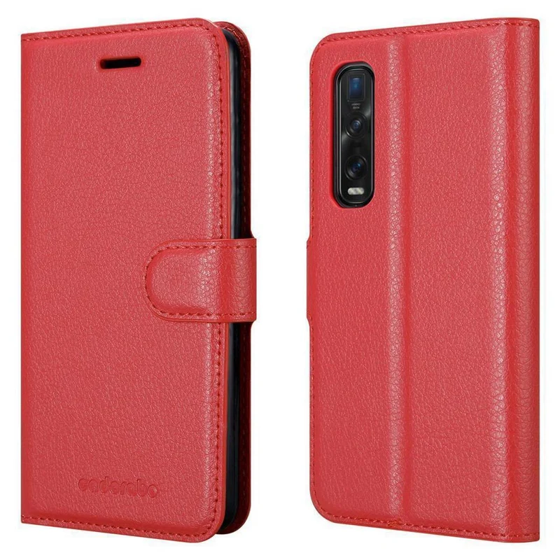 Cadorabo Hülle kompatibel mit Oppo FIND X2 PRO Schutzhülle mit Magnetverschluss, Standfunktion und Kartenfach