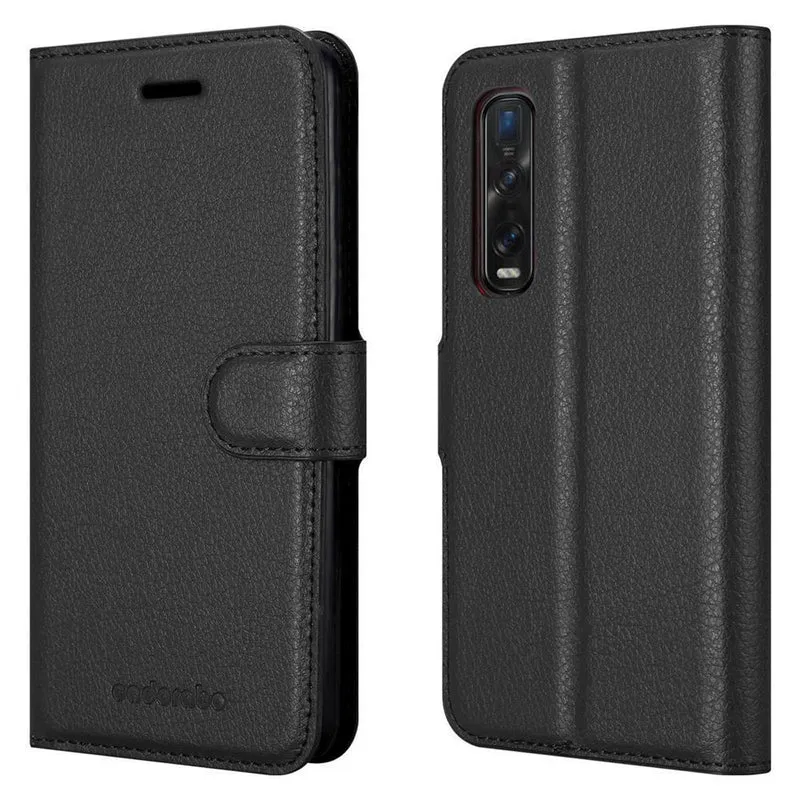 Cadorabo Hülle kompatibel mit Oppo FIND X2 PRO Schutzhülle mit Magnetverschluss, Standfunktion und Kartenfach