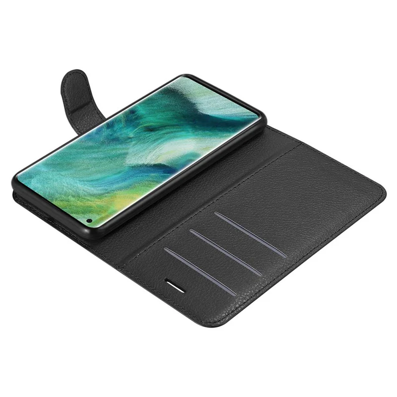 Cadorabo Hülle kompatibel mit Oppo FIND X2 PRO Schutzhülle mit Magnetverschluss, Standfunktion und Kartenfach