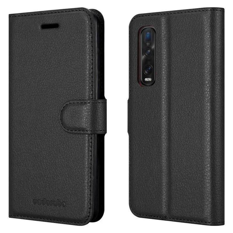Cadorabo Hülle kompatibel mit Oppo FIND X2 PRO Schutzhülle mit Magnetverschluss, Standfunktion und Kartenfach