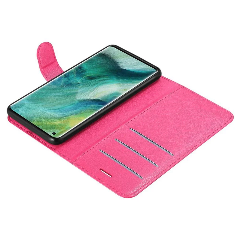 Cadorabo Hülle kompatibel mit Oppo FIND X2 PRO Schutzhülle mit Magnetverschluss, Standfunktion und Kartenfach