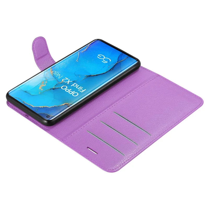 Cadorabo Hülle kompatibel mit Oppo FIND X2 NEO Schutzhülle mit Magnetverschluss, Standfunktion und Kartenfach