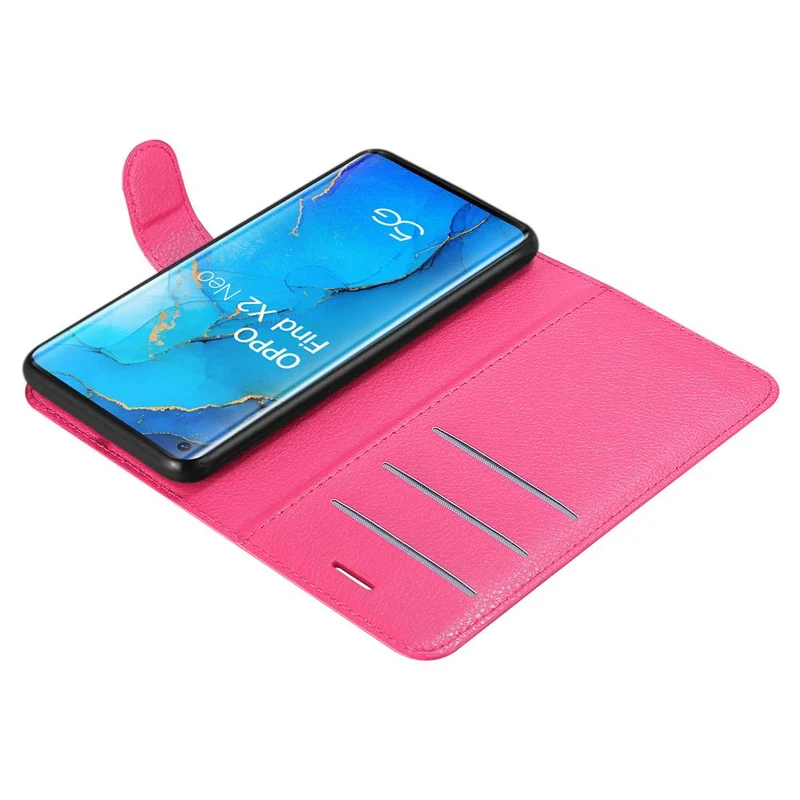 Cadorabo Hülle kompatibel mit Oppo FIND X2 NEO Schutzhülle mit Magnetverschluss, Standfunktion und Kartenfach