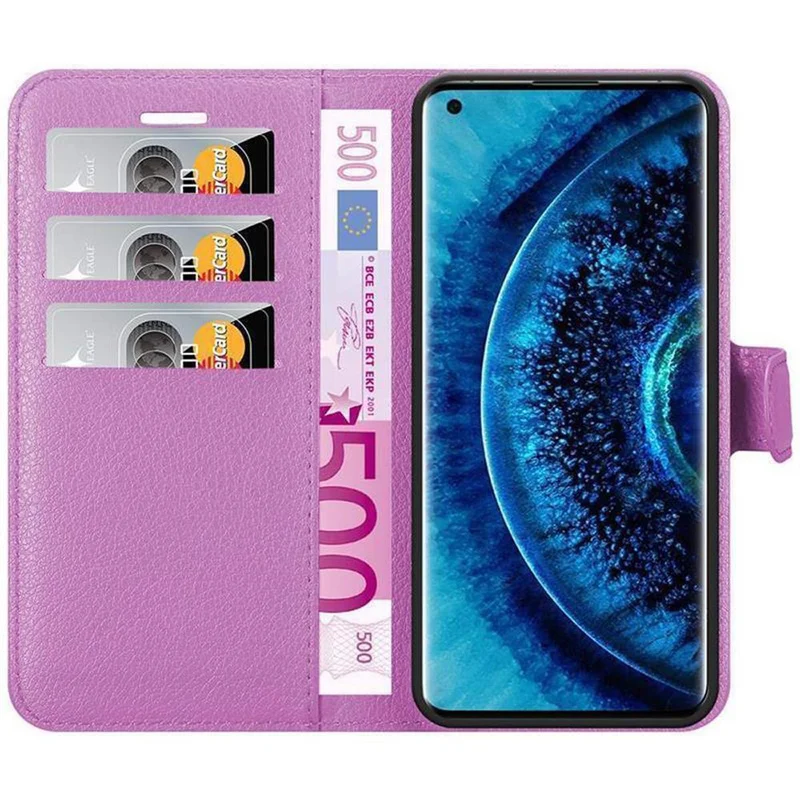 Cadorabo Hülle kompatibel mit Oppo FIND X2 Schutzhülle mit Magnetverschluss, Standfunktion und Kartenfach