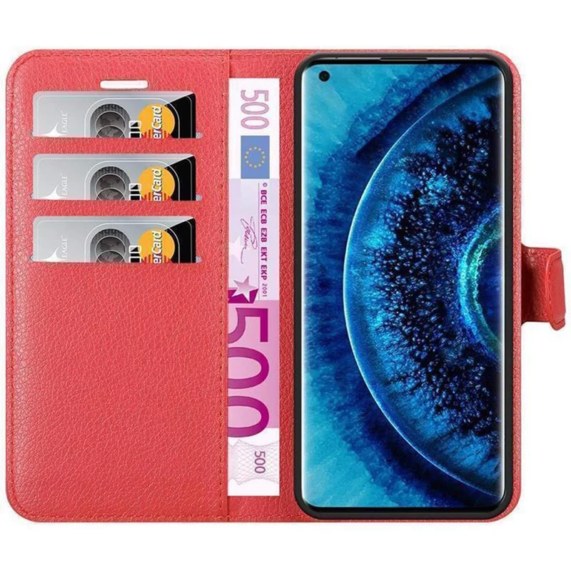 Cadorabo Hülle kompatibel mit Oppo FIND X2 Schutzhülle mit Magnetverschluss, Standfunktion und Kartenfach