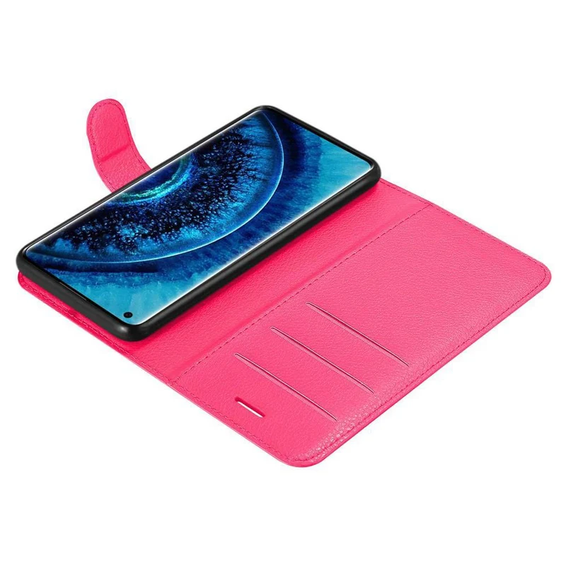 Cadorabo Hülle kompatibel mit Oppo FIND X2 Schutzhülle mit Magnetverschluss, Standfunktion und Kartenfach