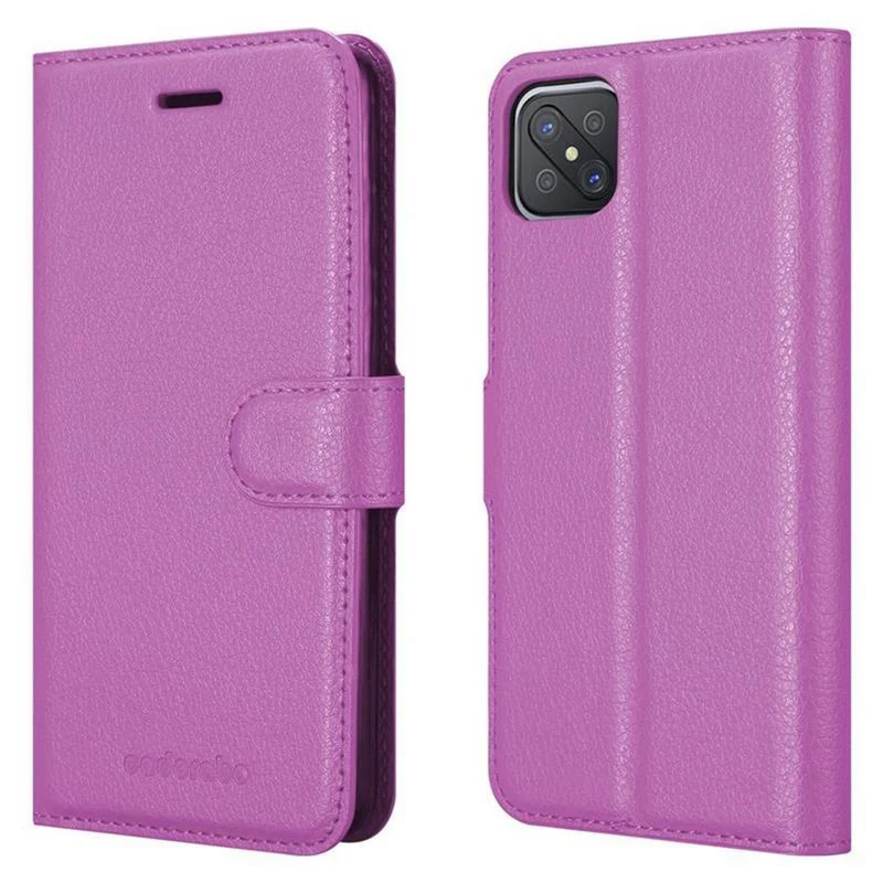 Cadorabo Hülle kompatibel mit Oppo A92s Schutzhülle mit Magnetverschluss, Standfunktion und Kartenfach