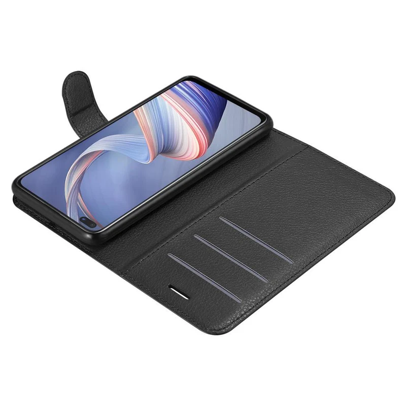 Cadorabo Hülle kompatibel mit Oppo A92s Schutzhülle mit Magnetverschluss, Standfunktion und Kartenfach