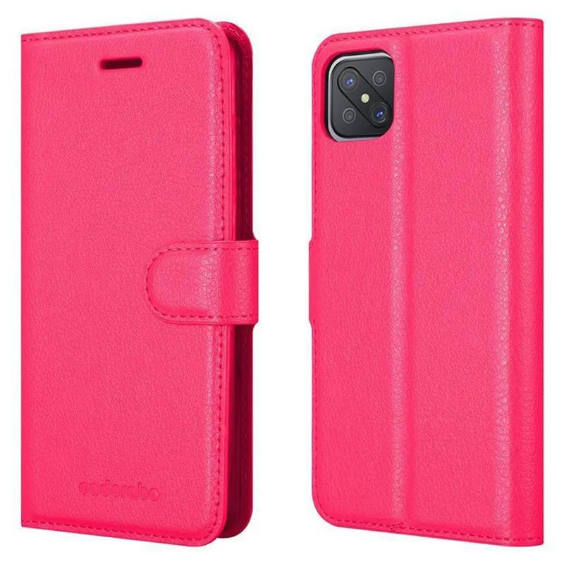 Cadorabo Hülle kompatibel mit Oppo A92s Schutzhülle mit Magnetverschluss, Standfunktion und Kartenfach