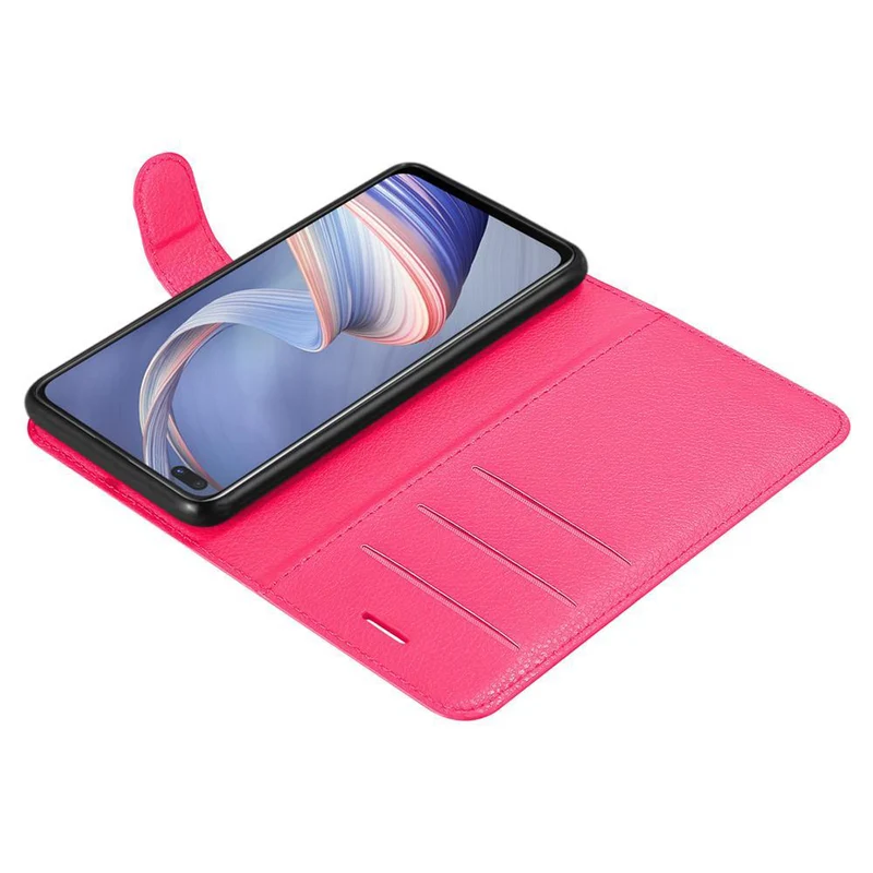 Cadorabo Hülle kompatibel mit Oppo A92s Schutzhülle mit Magnetverschluss, Standfunktion und Kartenfach