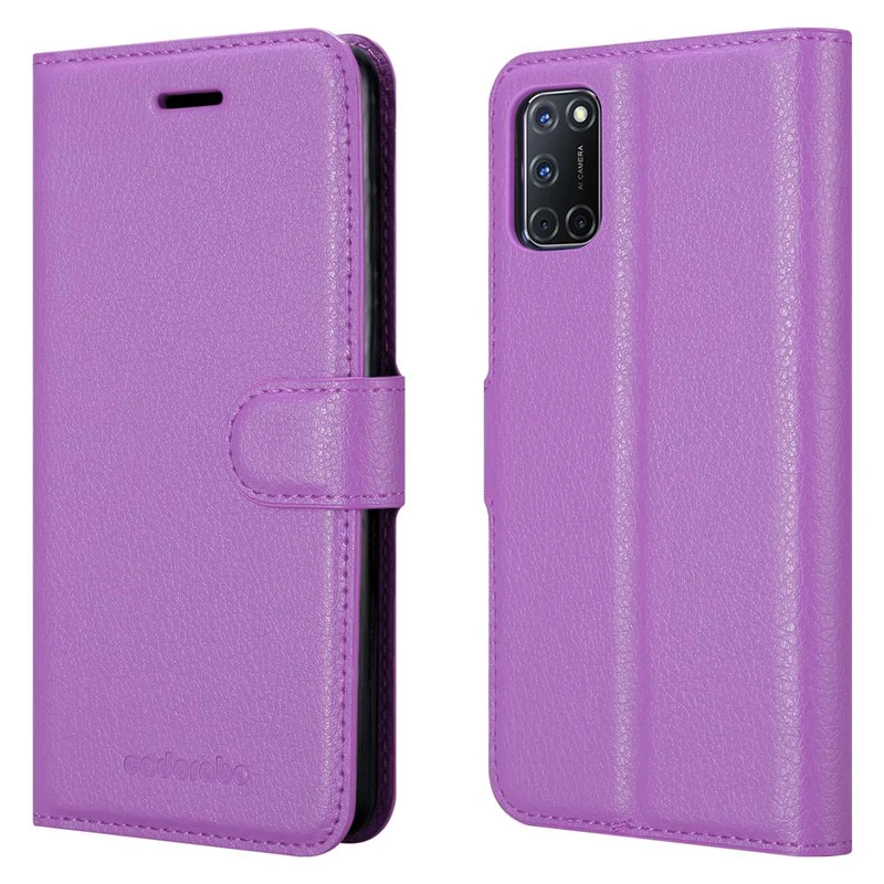 Cadorabo Hülle kompatibel mit Oppo A92 Schutzhülle mit Magnetverschluss, Standfunktion und Kartenfach