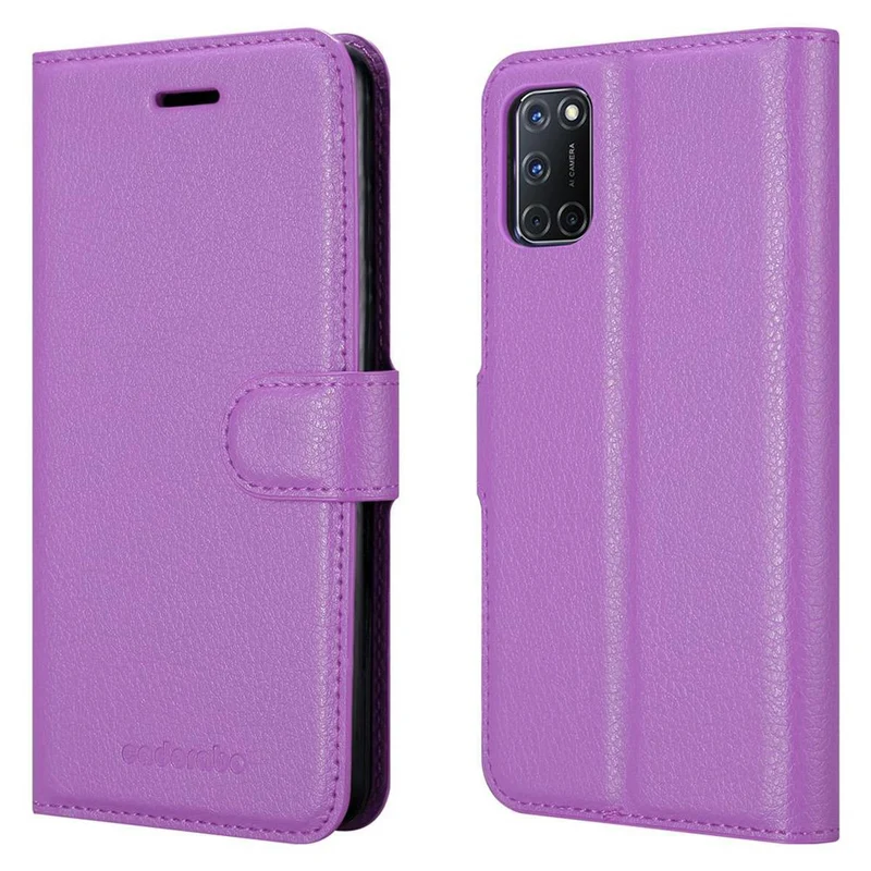 Cadorabo Hülle kompatibel mit Oppo A92 Schutzhülle mit Magnetverschluss, Standfunktion und Kartenfach