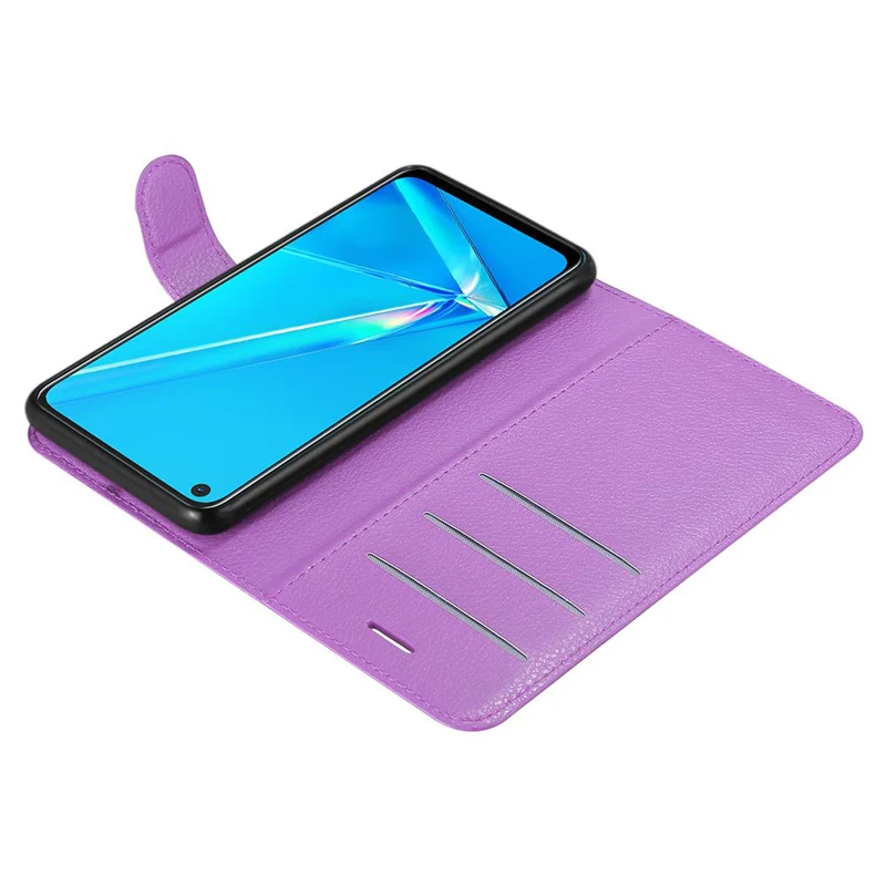 Cadorabo Hülle kompatibel mit Oppo A92 Schutzhülle mit Magnetverschluss, Standfunktion und Kartenfach