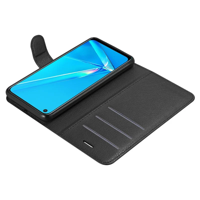 Cadorabo Hülle kompatibel mit Oppo A92 Schutzhülle mit Magnetverschluss, Standfunktion und Kartenfach