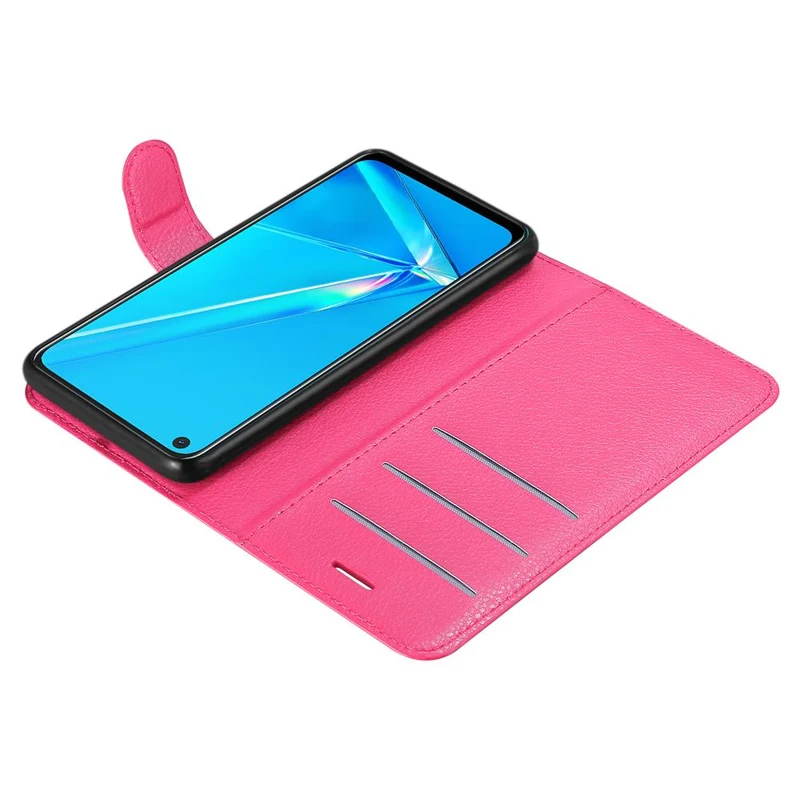 Cadorabo Hülle kompatibel mit Oppo A92 Schutzhülle mit Magnetverschluss, Standfunktion und Kartenfach