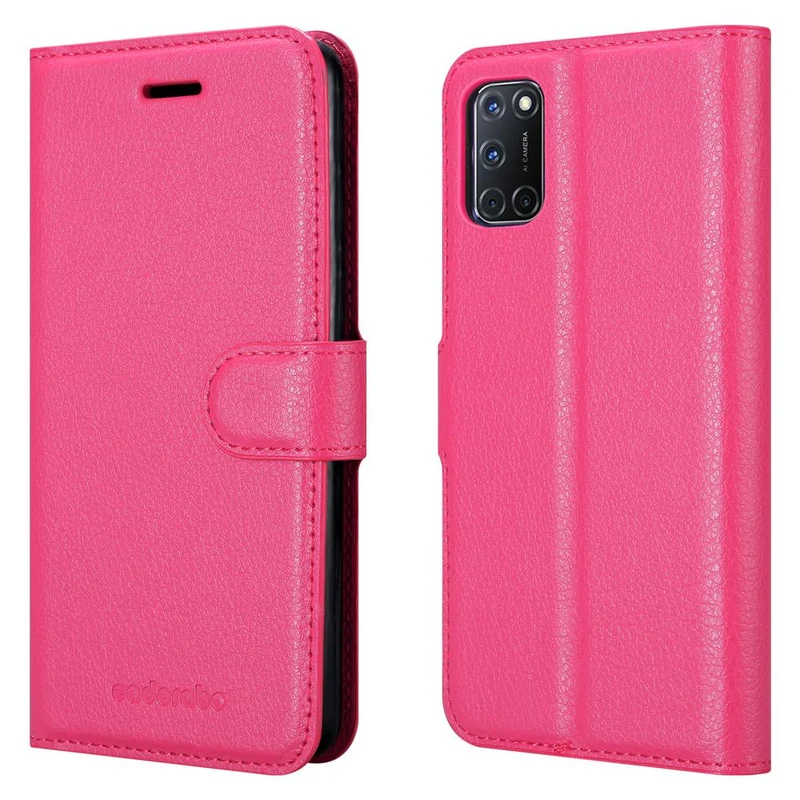 Cadorabo Hülle kompatibel mit Oppo A92 Schutzhülle mit Magnetverschluss, Standfunktion und Kartenfach