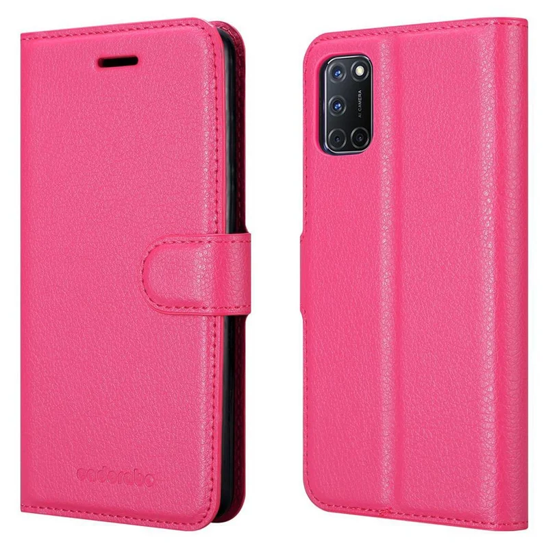 Cadorabo Hülle kompatibel mit Oppo A92 Schutzhülle mit Magnetverschluss, Standfunktion und Kartenfach