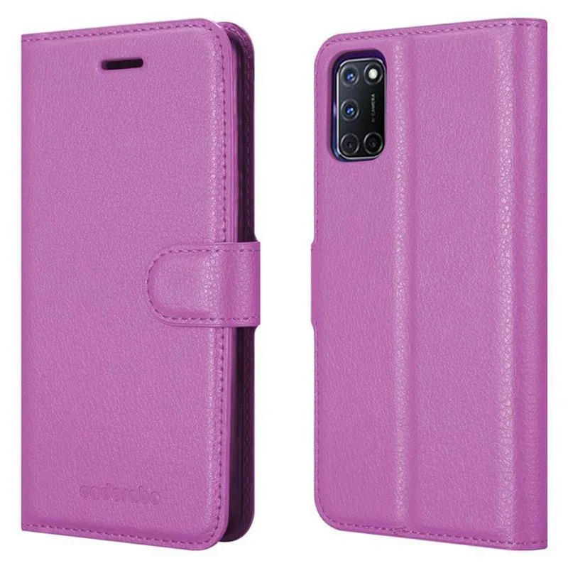 Cadorabo Hülle kompatibel mit Oppo A72 Schutzhülle mit Magnetverschluss, Standfunktion und Kartenfach