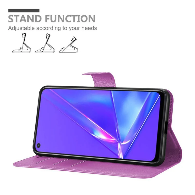 Cadorabo Hülle kompatibel mit Oppo A72 Schutzhülle mit Magnetverschluss, Standfunktion und Kartenfach