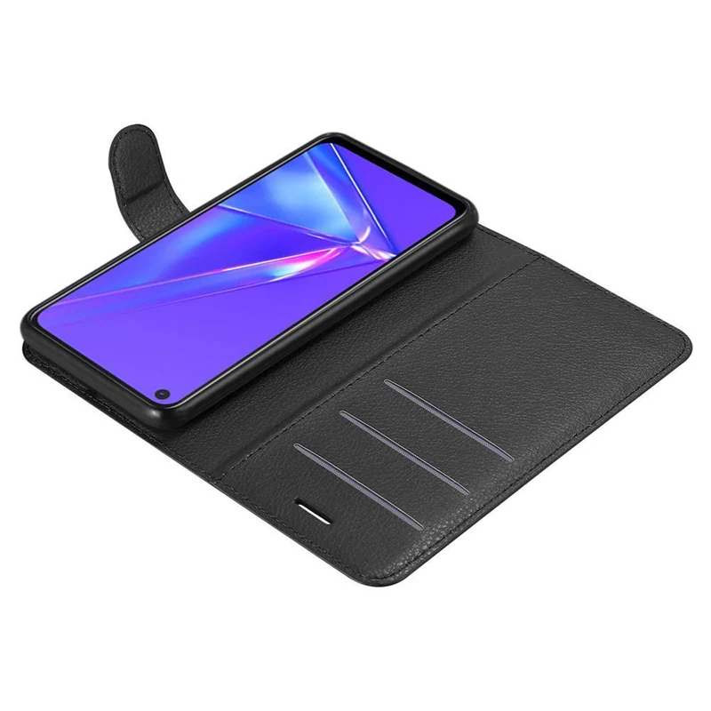 Cadorabo Hülle kompatibel mit Oppo A72 Schutzhülle mit Magnetverschluss, Standfunktion und Kartenfach